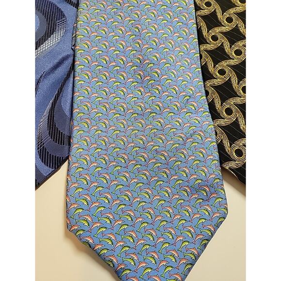 4 Silk Ties Men's Valentino Lanvin D&G Thiesfeld - Picture 4 of 10